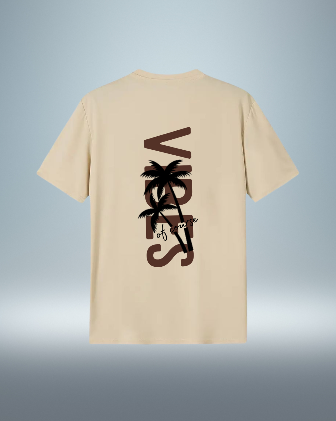 Vacation Vibes" Oversized Beige T-Shirt