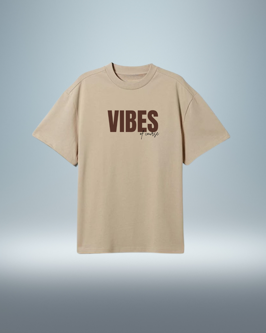Vacation Vibes" Oversized Beige T-Shirt