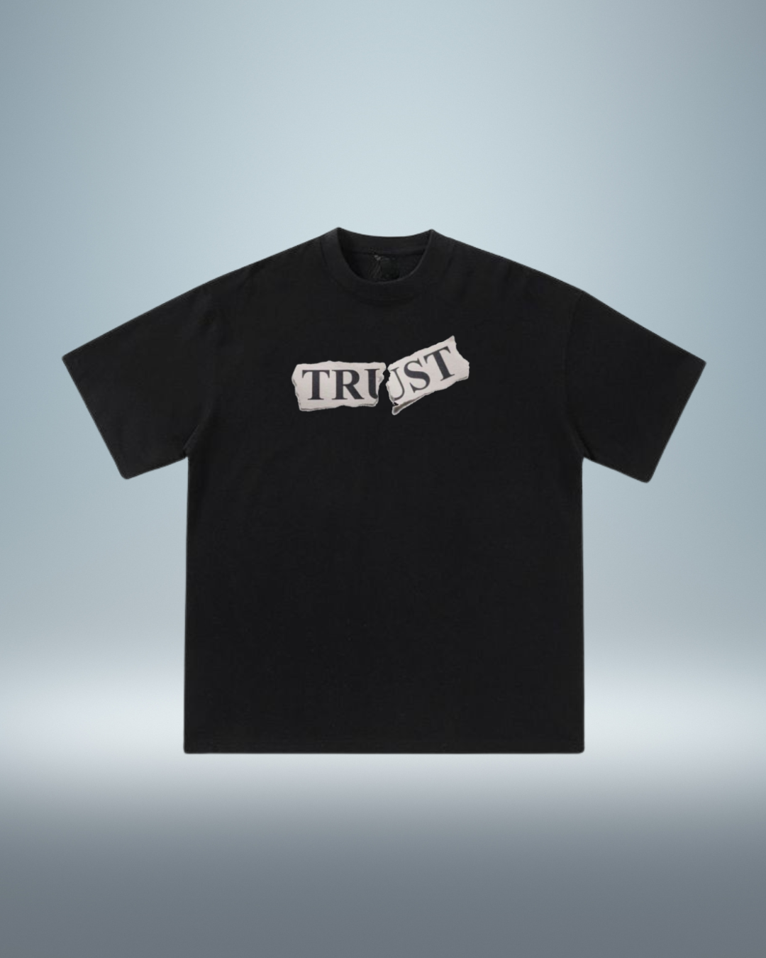 " Trust " Regular Black Tee