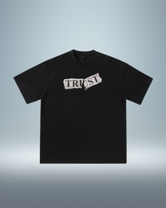 " Trust " Regular Black Tee