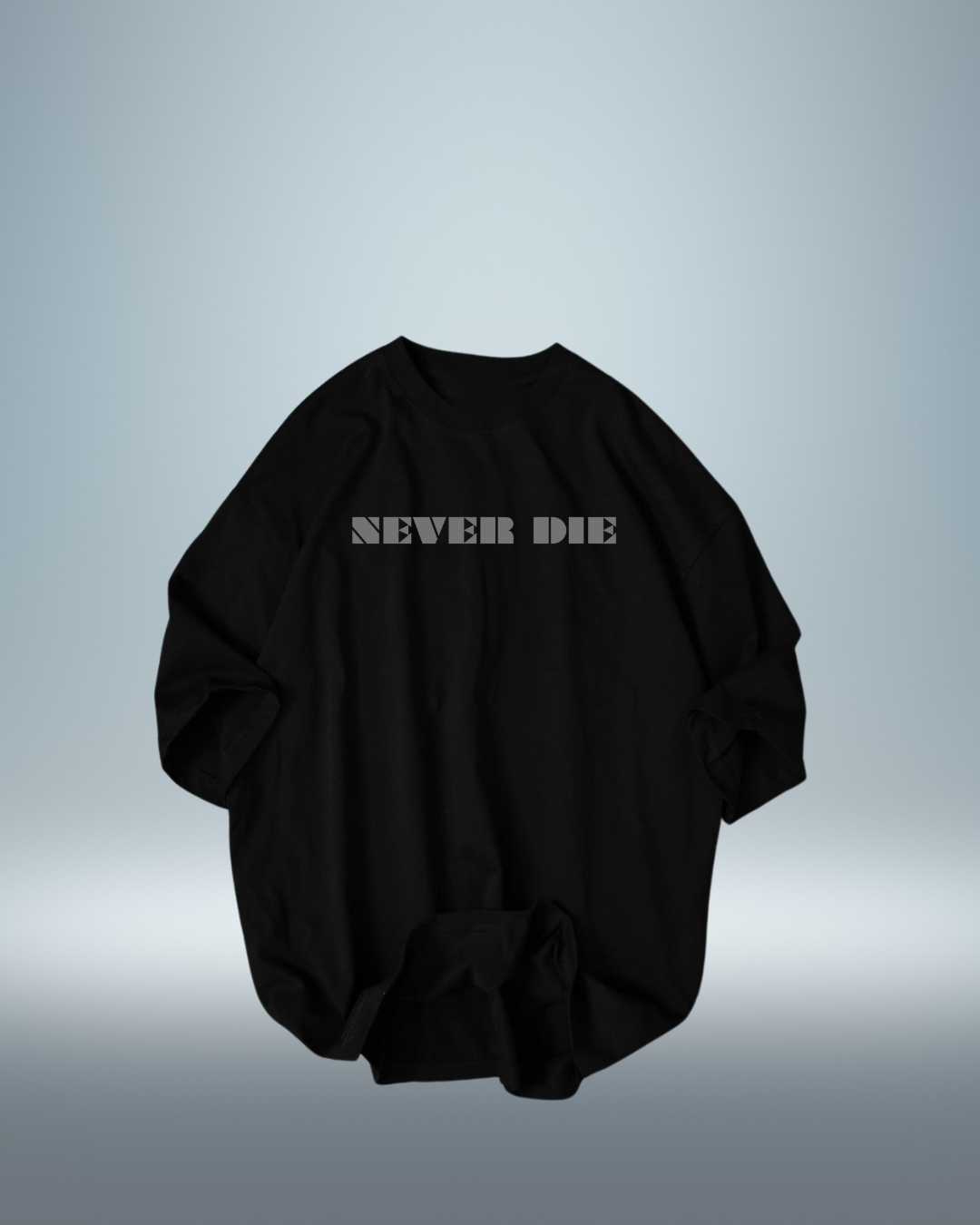 Wild Ones Never Die" Oversized Black Graphic T-Shirt