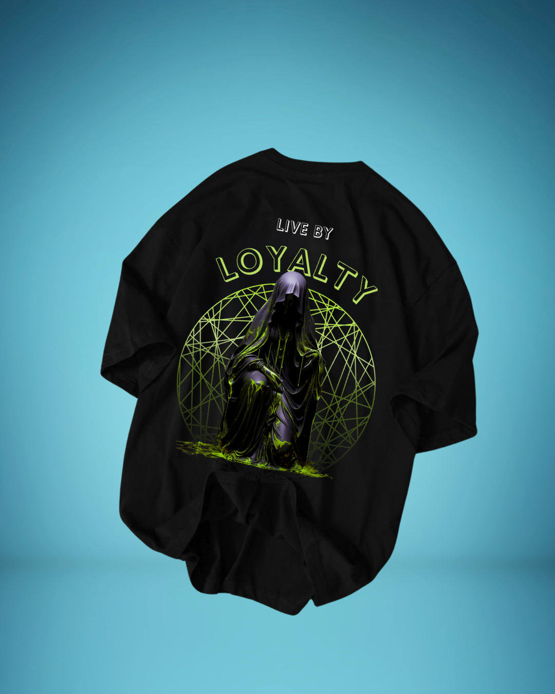 Live By Loyalty" Oversized Black T-Shirt